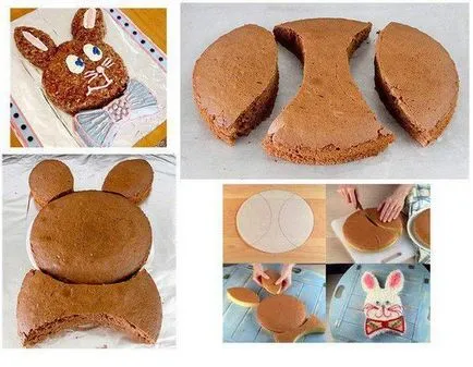 Cum de a găti, decora un tort - Iepurasul de Paste cum să facă un tort 3d iepure