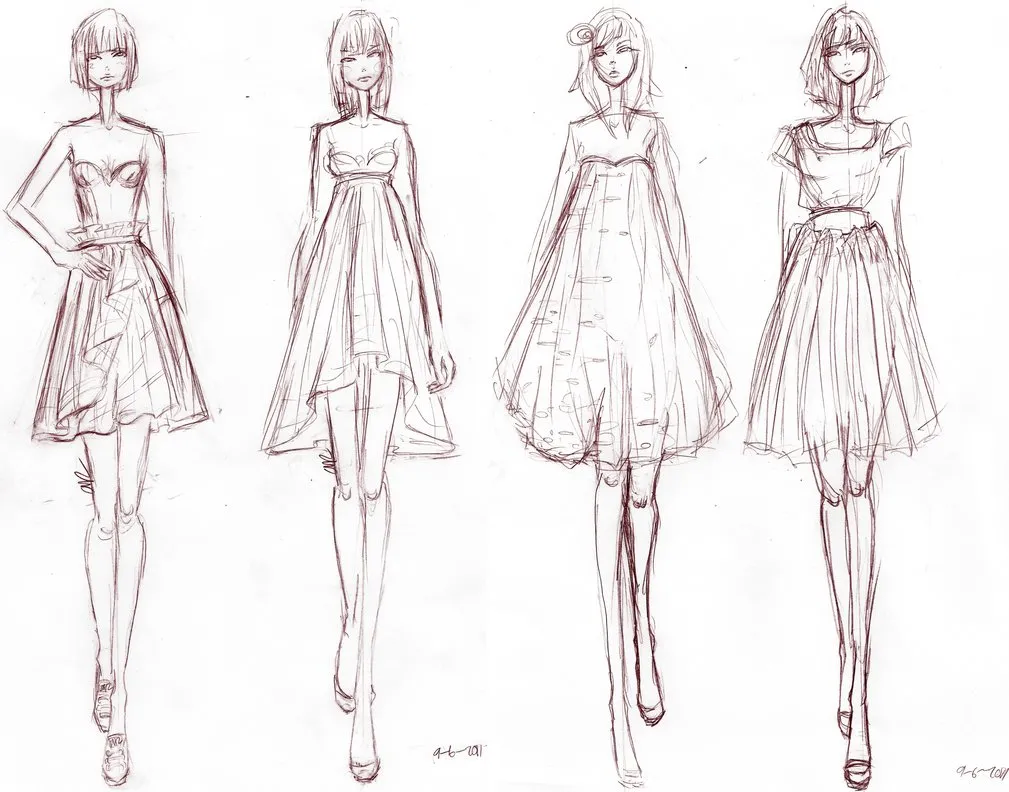 Cum să elaboreze o rochie la modă - cum să atragă rochie
