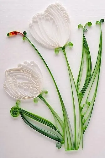 Hogyan lehet a papír tulipán Quilling technikák