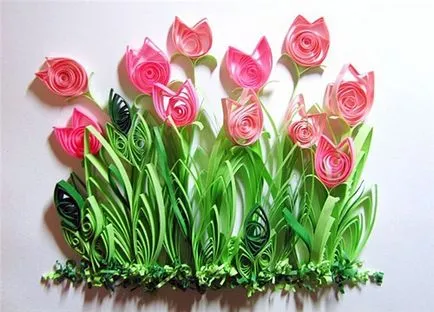 Hogyan lehet a papír tulipán Quilling technikák