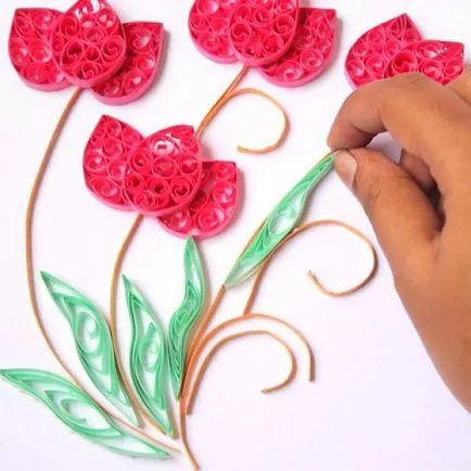 Hogyan lehet a papír tulipán Quilling technikák