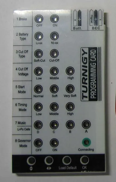 De reglementare de programare turnigy carte (besc carte de programare)