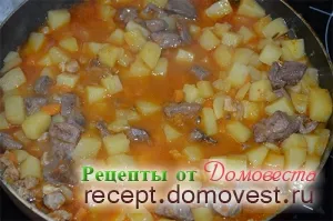 Картофи запържен черен дроб, Беларус - рецепти от domovesta