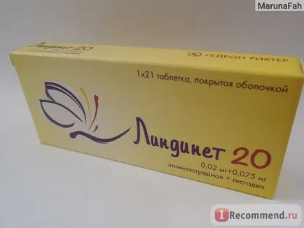 Contraceptive Gedeon Richter lindinet 20 - „cum să vă scape de emoții sfaturi inutile! 