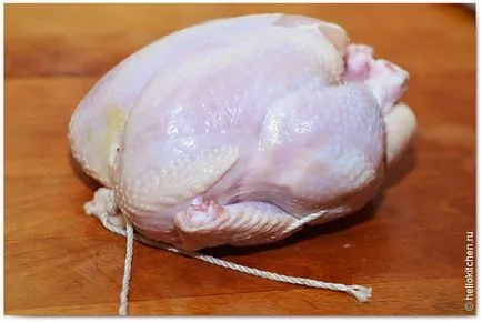 Csirke sült a kemencében