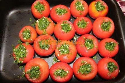 Солени пълнени домати - празен снимка рецепта за зимата