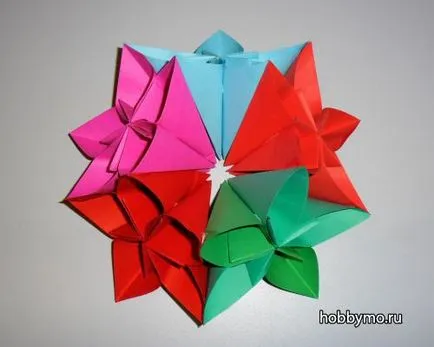 Master class modul de a face flori Kusudama mingii - hobby-Sea