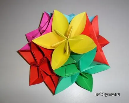 Master class modul de a face flori Kusudama mingii - hobby-Sea