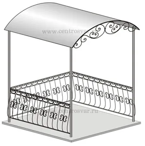 Fém kovácsolt kerti pavilonok, hogy egy fényképet, és az ár a 7 (499) 501-58-79 Tsentrosvar