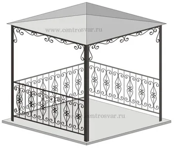 Metal forjat pavilioane de gradina pentru a da o fotografie și prețul de 7 (499) 501-58-79 Tsentrosvar