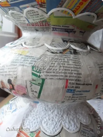 vaze din papier mache, cu propriile lor mâini - un papier-mache - meserii din hârtie - Director Articole