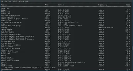 fedora Actualizare prin intermediul terminalului