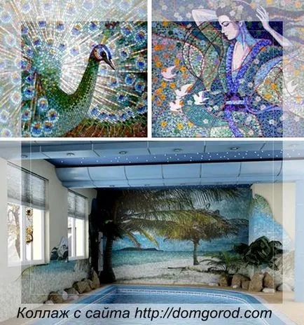 A falakat díszítő dekoratív mozaik