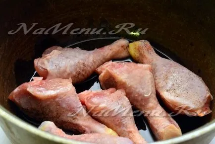 Pilaf bográcsban csirke recept egy fotó