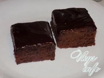 Brownie torta recept fotó, csokoládé desszert