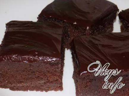 Brownie torta recept fotó, csokoládé desszert