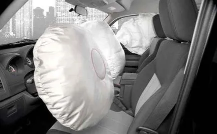 Airbag din partea auto și față airbag-uri, senzori și dispozitive