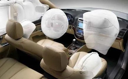 Airbag в страната на автомобили и предни въздушни възглавници, сензори и устройства