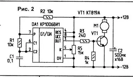 Rendelet a DC motor fordulatszám