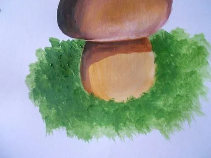 Boletus felhívni gouache szakaszaiban