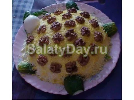 Salata Bug cu carne de pui si nuci - frumos opțiuni reteta cu fotografii și video