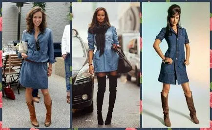 Din ceea ce sa poarte rochie denim - o fac bine!