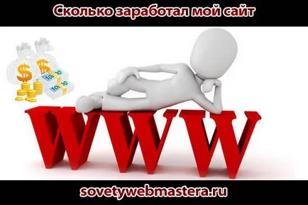 Câte am câștigat site-ul meu, sfaturi webmaster, blog-Evgeniya Vergusa