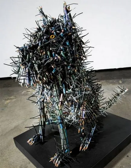 Sculpture din creioane