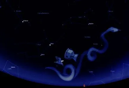 Constellation Hydra locație și puncte de interes