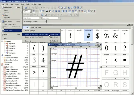 Létrehozása font a high-logika fontcreator