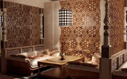 în stil arab, în ​​caracteristicile de design interior ale apartamentului sau casei