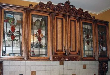 Стъклени фасади за примерите за кухня снимка от използването на стъкло, монтаж на свои ръце, видео
