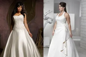 Сватбени рокли за жените с наднормено тегло, за да изберете какъв стил на фигура