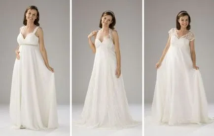 rochii de nunta pentru fotografii gravide și sfaturi privind alegerea unui stil