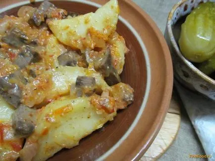 Свински бъбреци в сметанов сос с картофи рецепта със снимка