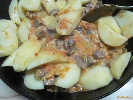 Свински бъбреци в сметанов сос с картофи рецепта със снимка