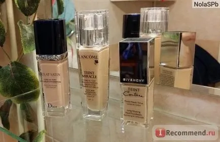 Fundația dior Diorskin Eclat satin - «pentru pielea uscata, in comparatie cu Lancome, givenchy