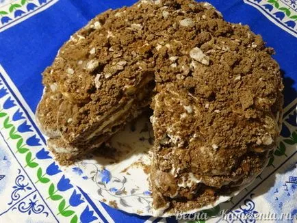 Gingerbread торта, рецепта за торта със снимка на торти с банани и сметана, без печене стъпки