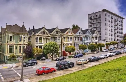 Steiner Steiner Street, San Francisco az e viktoriánus házak festett hölgyek