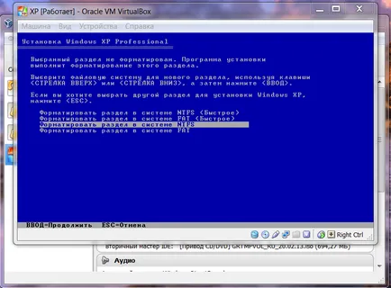 Instalarea Windows XP pe o mașină virtuală VirtualBox