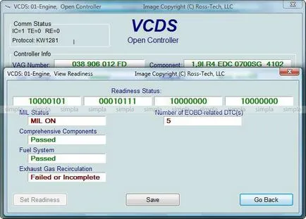 Vag-com adaptor de diagnosticare