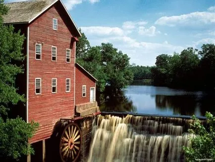 Watermill în design peisagistic
