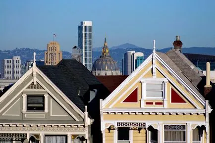 Fényes vista San Francisco viktoriánus házak festett hölgyek - hírek képekben