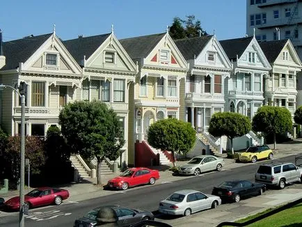 Fényes vista San Francisco viktoriánus házak festett hölgyek - hírek képekben