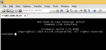 Configurarea de bază d-link-des-3200-26 a1