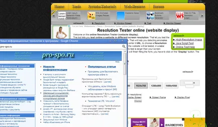 Resurse gratuite pentru a testa afișarea paginilor web în diferite rezoluții