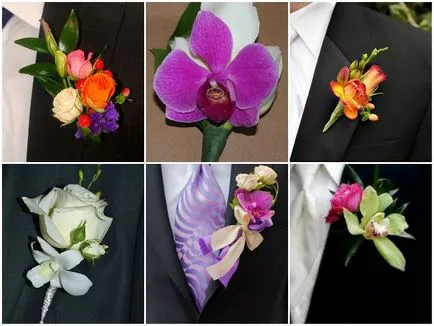 Boutonniere de orhidee alegere special, idei originale și fotografii color