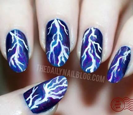 Nail Design мълния 16 снимка