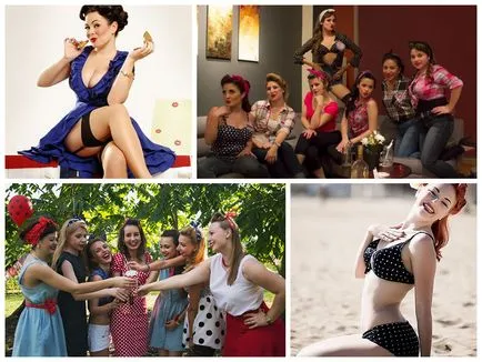 Bachelorette parte în stilul de pin-up - atenție la detalii