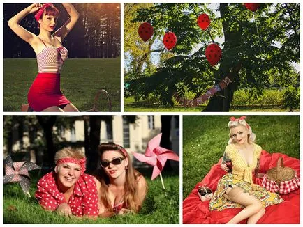 Bachelorette parte în stilul de pin-up - atenție la detalii